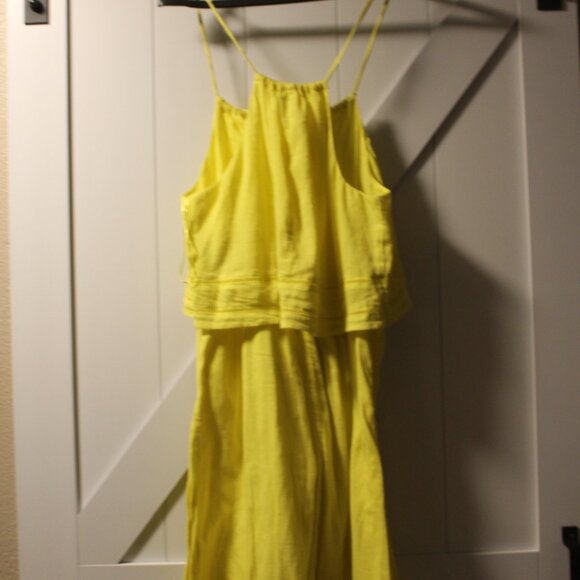 CROWN AND IVY TIERED TOP RACER BACK SPAGHETTI STRAP HI LOW DRESS WITH TASSLES M - Picture 3 of 6